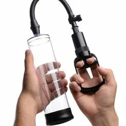 XR Brands Penis Toys Size Matters Trigger Penis Pump - Clear