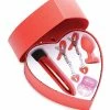 XR Brands Frisky Passion Heart Gift Set - Red Vibrators