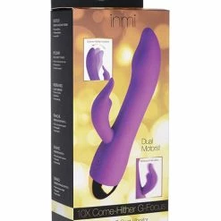 XR Brands Inmi 10x Come Hither G-focus Silicone Vibrator - Purple Vibrators