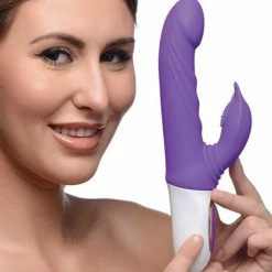 XR Brands Inmi 10x Flipper Flicker Rabbit With Moving Clit Stimulator - Purple Vibrators