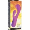 XR Brands Inmi Come Hither Pro Moving Hard Silicone Rabbit Vibrator - Purple Vibrators