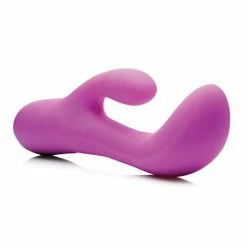 XR Brands Inmi Come Hither Pro Moving Hard Silicone Rabbit Vibrator - Purple Vibrators