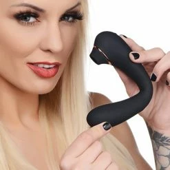 XR Brands Inmi Shegasm 7x Pose Bendable Suction Vibrator - Black Vibrators