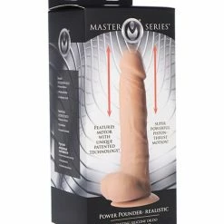 XR Brands Master Series Power Pounder Realistic Trusting Silicone Dildo - Ivory Vibrators