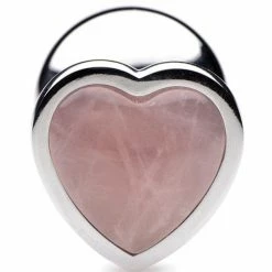 XR Brands Booty Sparks Gemstones Rose Quartz Heart Anal Plug