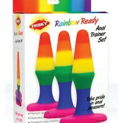 XR Brands Anal Toys Frisky Rainbow Silicone Anal Trainer Set