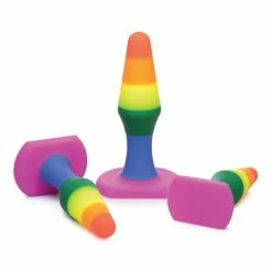 XR Brands Anal Toys Frisky Rainbow Silicone Anal Trainer Set