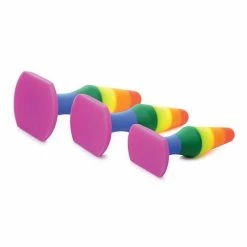 XR Brands Anal Toys Frisky Rainbow Silicone Anal Trainer Set