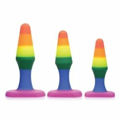 XR Brands Anal Toys Frisky Rainbow Silicone Anal Trainer Set