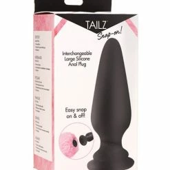 XR Brands Anal Toys Tailz Snap On Interchangeable Silicone Anal Plug