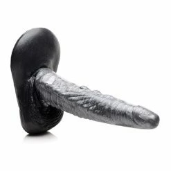 XR Brands Dildos Creature Cocks The Gargoyle Rock Hard Silicone Dildo - Silver & Black
