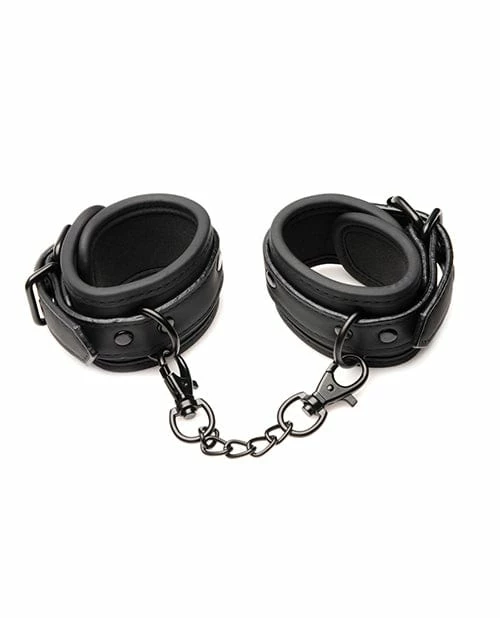 XR Brands Master Series Wrist & Ankle Cuff Set - Black Kink & BDSM