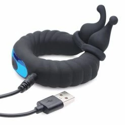 XR Brands Penis Toys Trinity Men 10x Cobra Dual Stimulation Silicone Cock Ring - Black