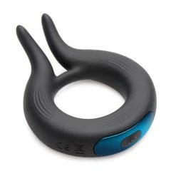XR Brands Trinity Men 10x Cock Viper Dual Stimulation Silicone Cock Ring - Black Penis Toys