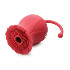 XR Brands Inmi Bloomgasm Royalty Rose Textured Suction Clit Stimulator - Red