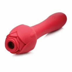 XR Brands Inmi Bloomgasm Sweet Heart Rose 5x Suction Rose & 10x Vibrator - Red Vibrators