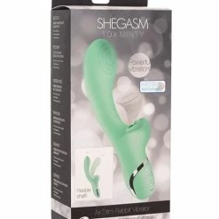 XR Brands Inmi Shegasm 10x Minty Air Stim Rabbit Vibrator - Mint