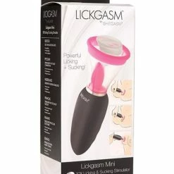 XR Brands Vibrators Inmi Shegasm Lickgasm Mini 10x Licking & Sucking Stimulator - Black-pink