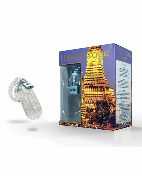 World Cage Bangkok Male Chastity Kit - Large 105 Mm X 40 Mm Kink & BDSM