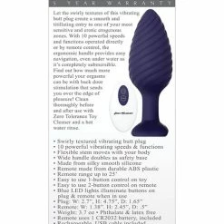 Zero Tolerance Wicked Twister Anal Rechargeable - Purple Anal Toys