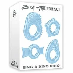Penis Toys Zero Tolerance Ring A Ding Ding Set Of 4 Cock Rings - Blue