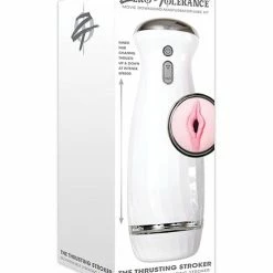 Zero Tolerance The Thrusting Stroker Rechargeable - White Penis Toys