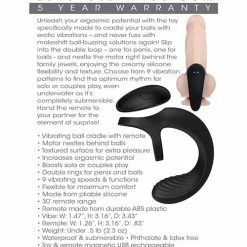 Zero Tolerance Vibrating Ball Cradle With Remote - Black