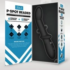 Anal Toys Zolo P Spot Beaded Vibe - Black