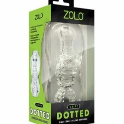 ZOLO Gripz Dotted Stroker - Clear Penis Toys