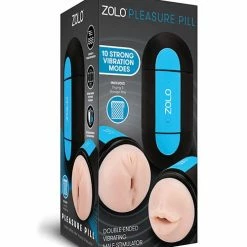 ZOLO Pleasure Pill Double Ended Vibrating Stimulator - Ivory Penis Toys